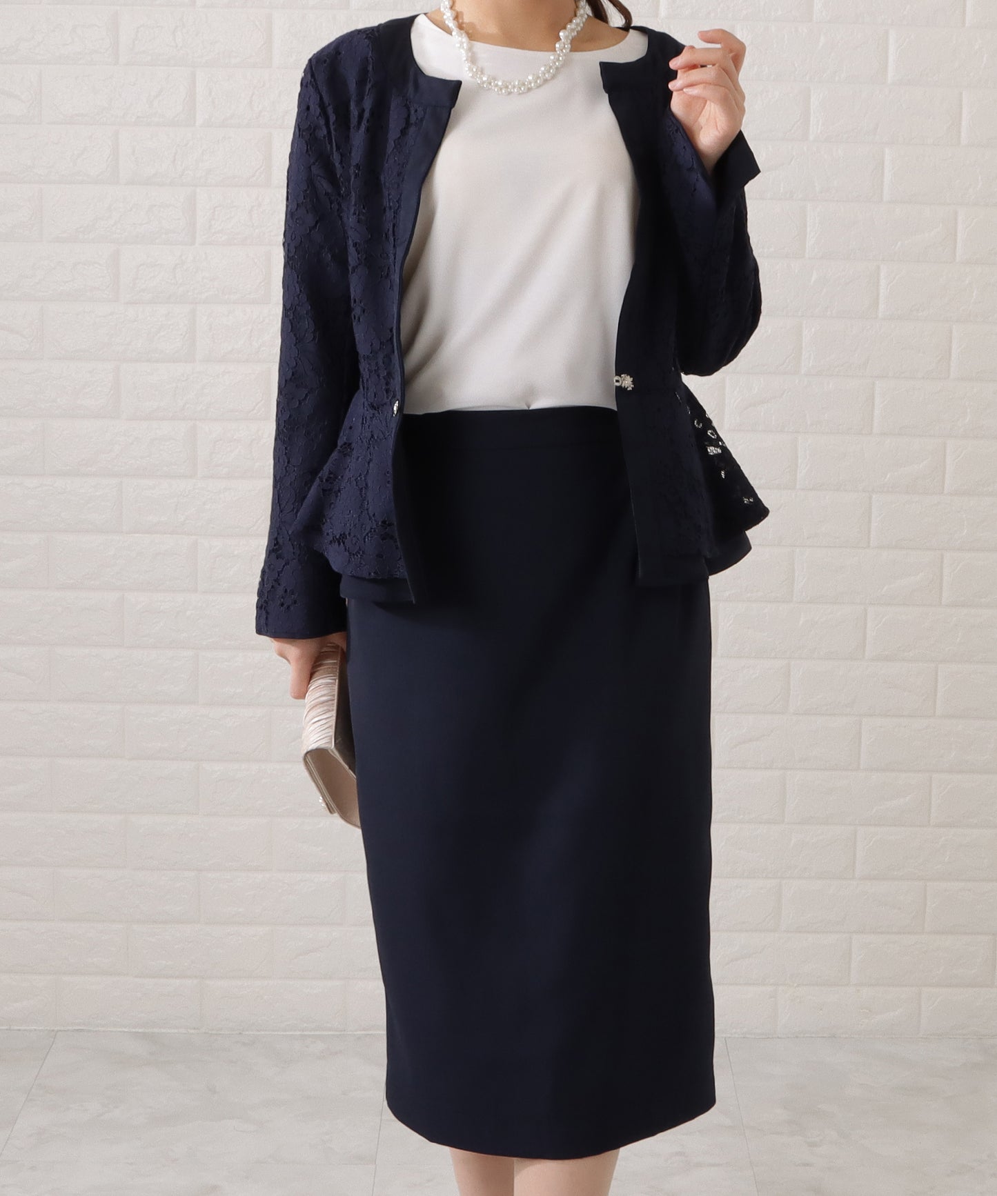 リバーシブルペプラムジャケット&スカートセットアップ