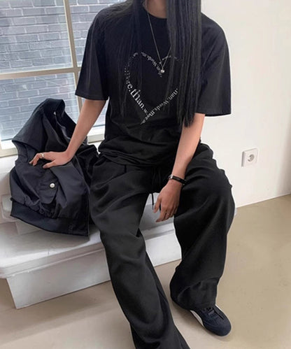 ハート ロゴプリント オーバーサイズ 半袖 Tシャツ