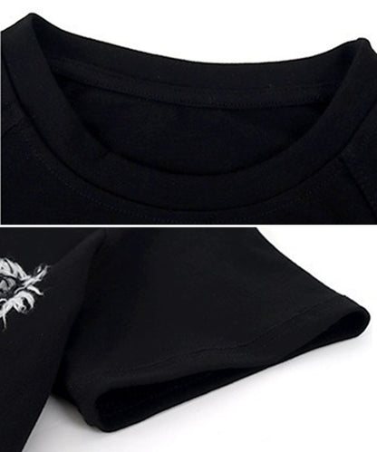 バタフライ クロップド丈 クルーネック 半袖 Tシャツ