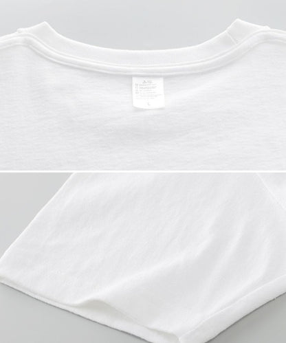 ロゴ ハート プリント クルーネック Tシャツ