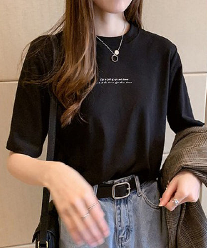 配色 ロゴプリント クルーネック 半袖 Tシャツ