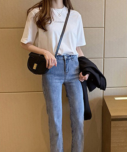 配色 ロゴプリント クルーネック 半袖 Tシャツ