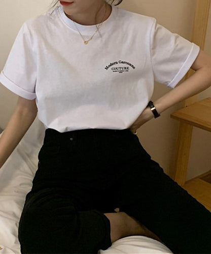 配色 ロゴ プリント クルーネック Tシャツ