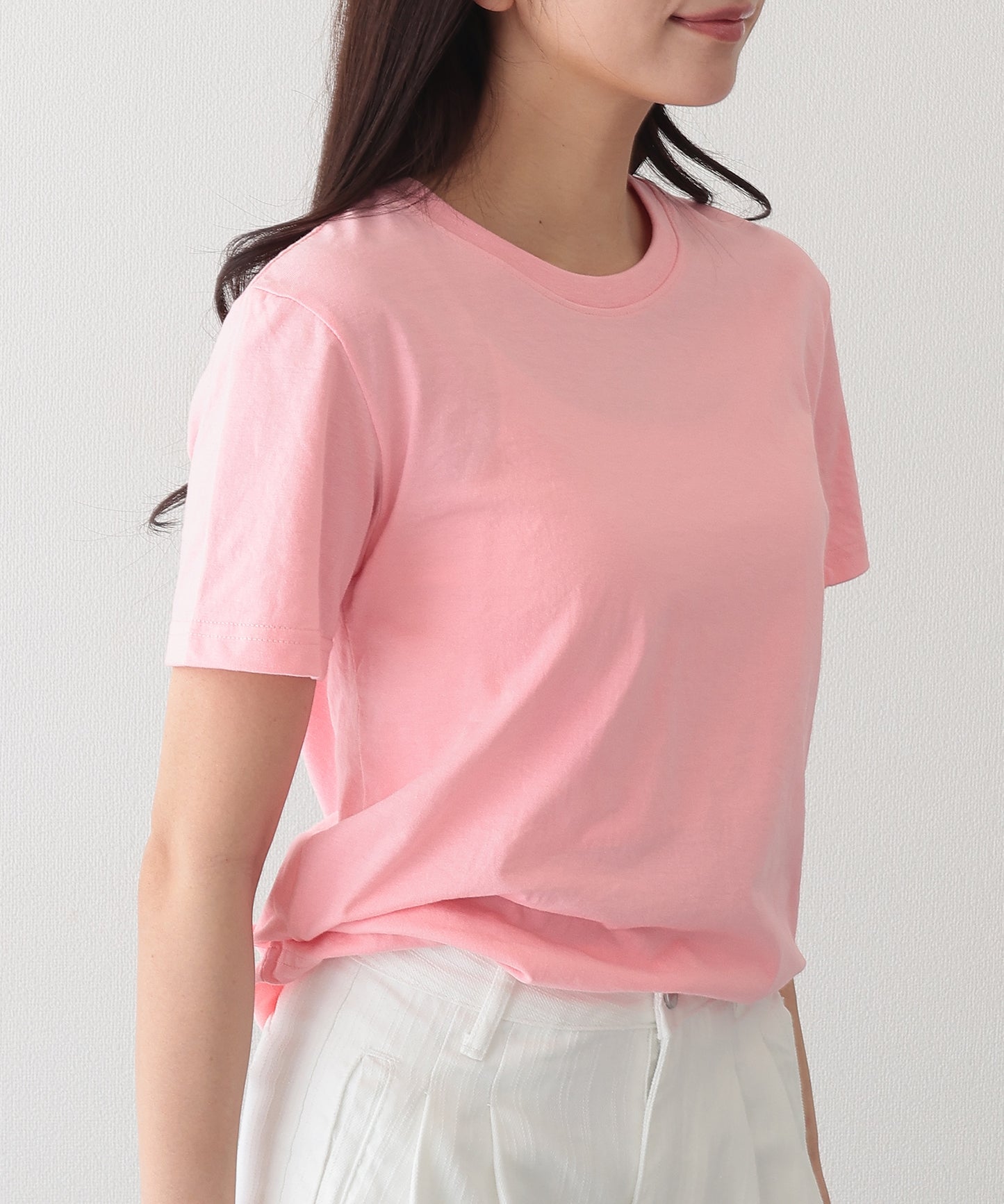 ベーシック 無地 クルーネック 半袖 Tシャツ