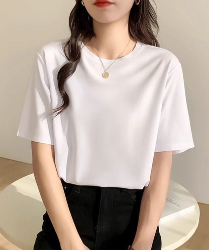 ベーシック 無地 クルーネック 半袖 Tシャツ