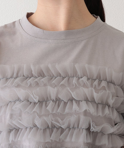 チュール ビスチェ ドッキング 半袖 Tシャツ