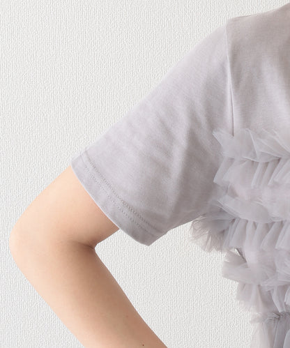 チュール ビスチェ ドッキング 半袖 Tシャツ