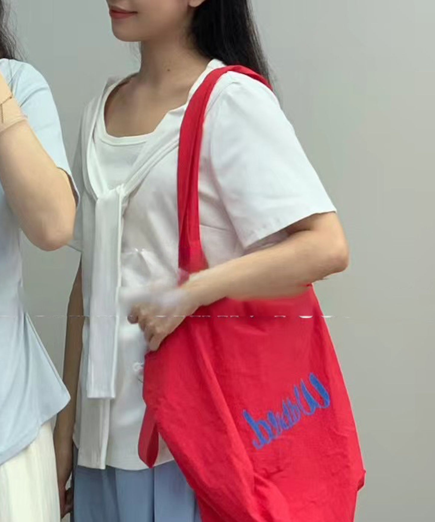 ボウタイ リボン クルーネック 半袖 Tシャツ