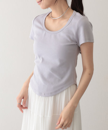 ラウンドネック ベーシック 半袖 Tシャツ トップス