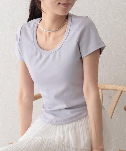 ラウンドネック ベーシック 半袖 Tシャツ トップス