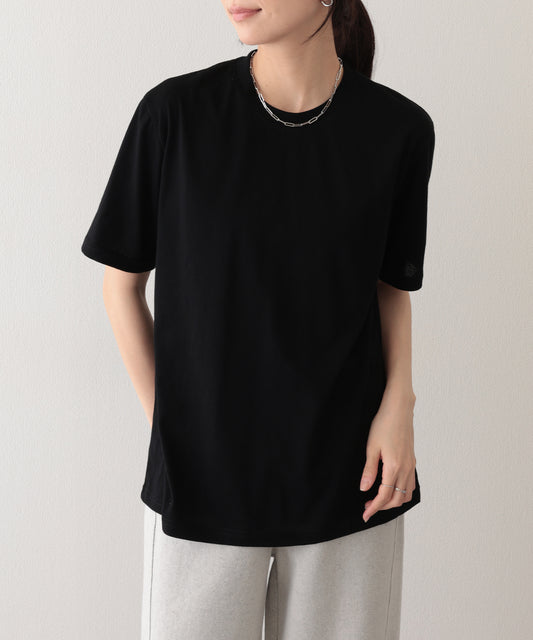 クルーネック ドロップショルダー ベーシック 半袖 Tシャツ