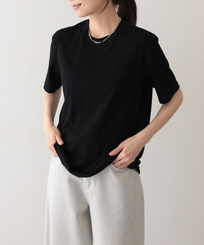 クルーネック ドロップショルダー ベーシック 半袖 Tシャツ
