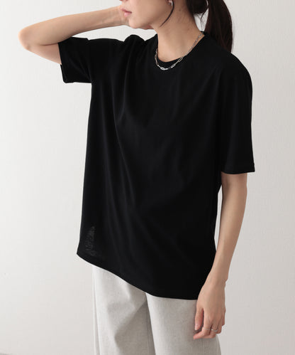 クルーネック ドロップショルダー ベーシック 半袖 Tシャツ