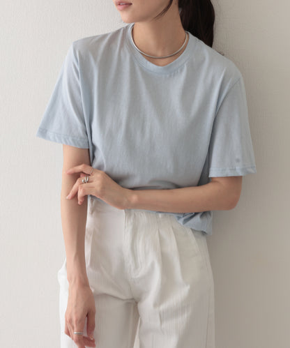 クルーネック ドロップショルダー ベーシック 半袖 Tシャツ