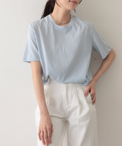 クルーネック ドロップショルダー ベーシック 半袖 Tシャツ