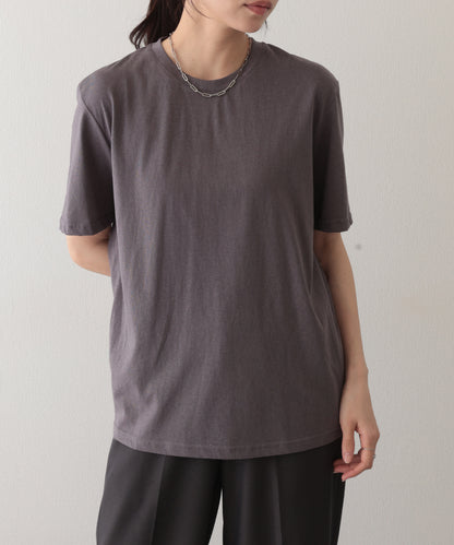 クルーネック ドロップショルダー ベーシック 半袖 Tシャツ