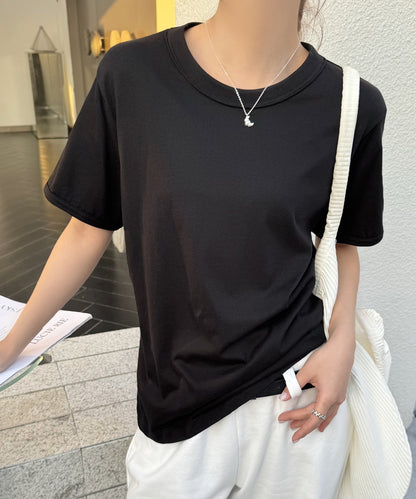 クルーネック ベーシック 半袖 コットン Tシャツ