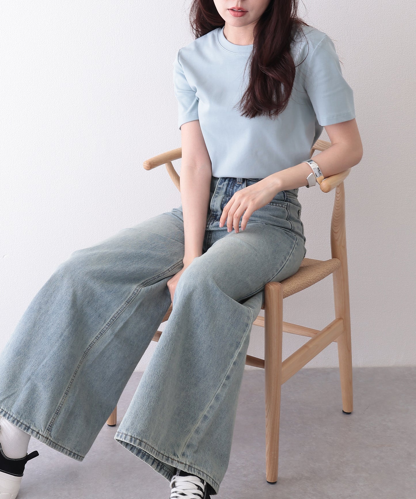 クルーネック ベーシック コットン 半袖 Tシャツ