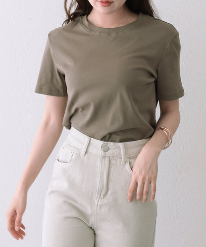 クルーネック ベーシック コットン 半袖 Tシャツ