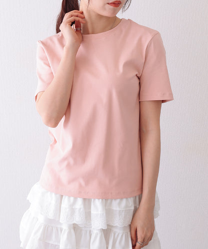 クルーネック ベーシック コットン 半袖 Tシャツ