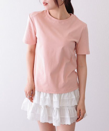 クルーネック ベーシック コットン 半袖 Tシャツ
