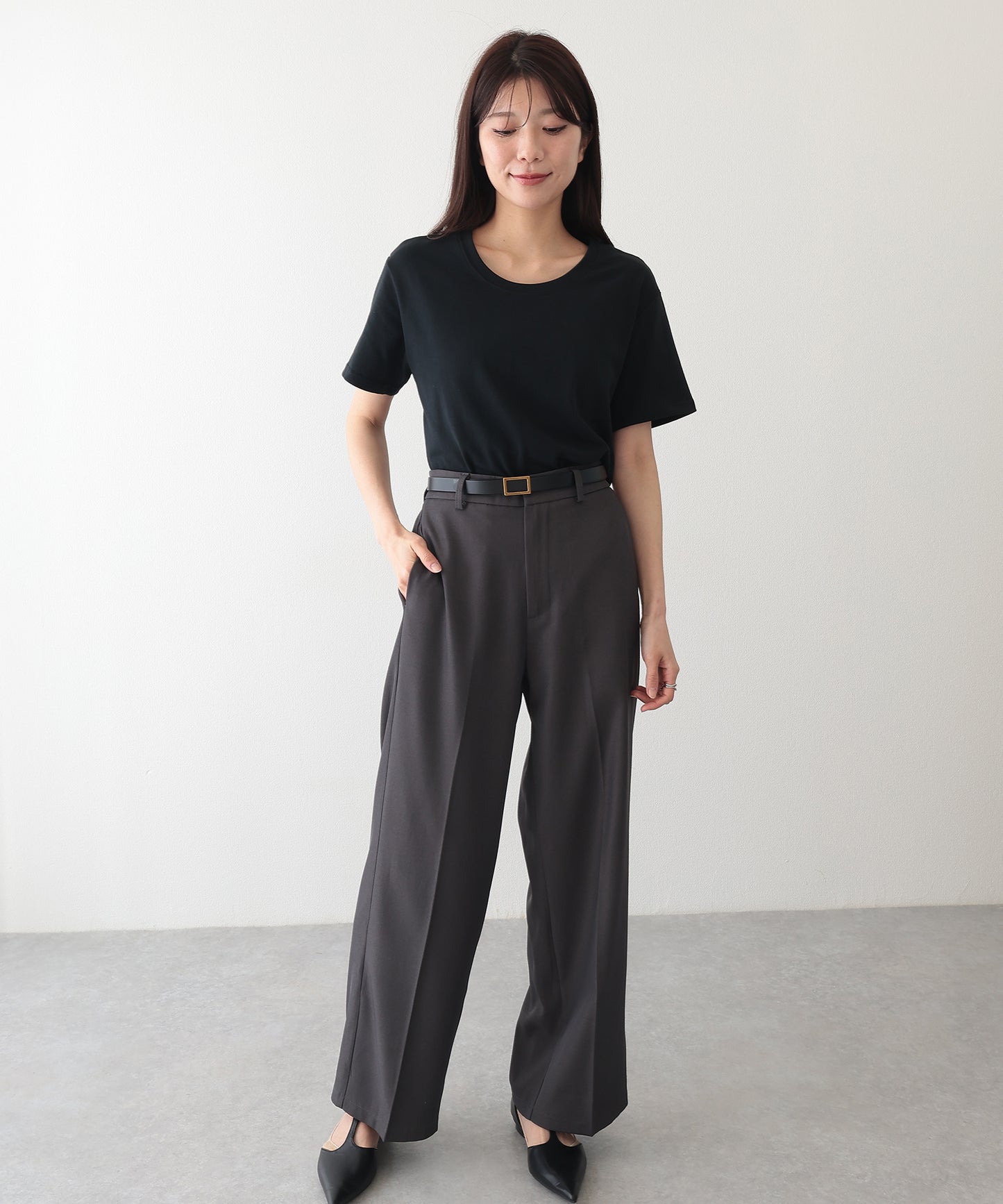 クルーネック ベーシック 半袖 Tシャツ カットソー