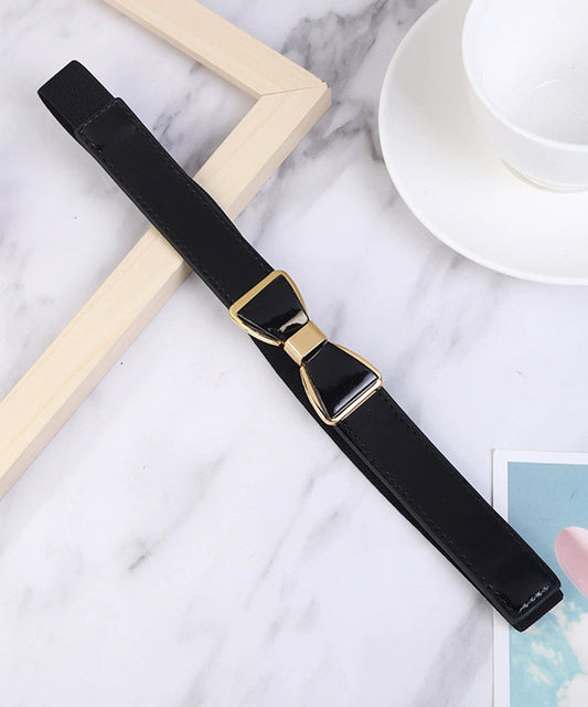 リボン バックル 配色 ゴム ベルト