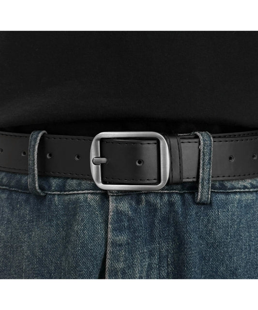 レザー調 スクエア バックル シンプル ベルト