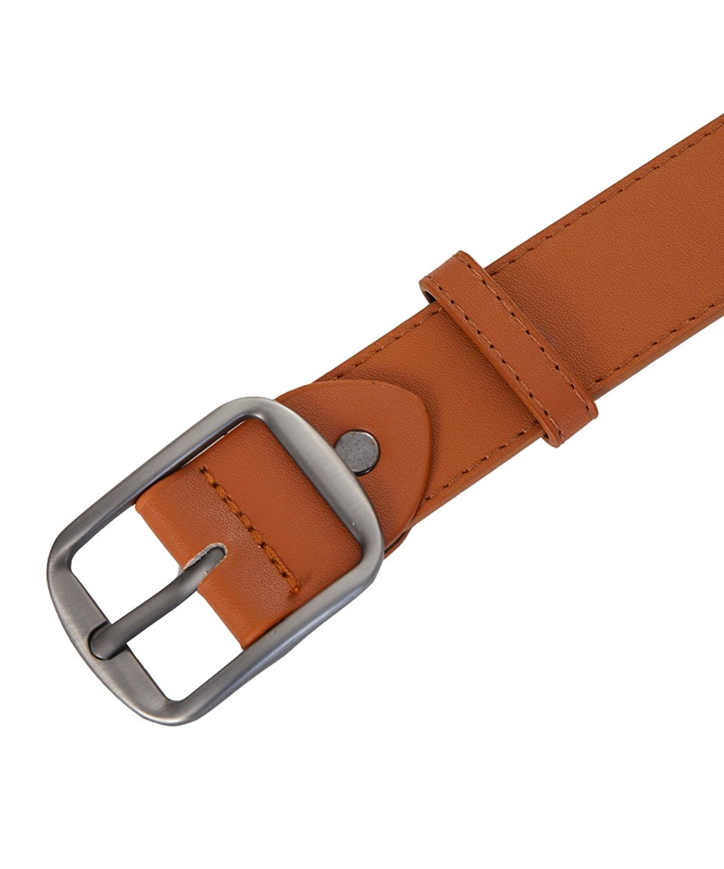 レザー調 スクエア バックル シンプル ベルト