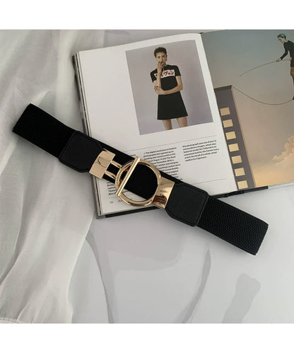 ビッグ サークル バックル ゴム ベルト