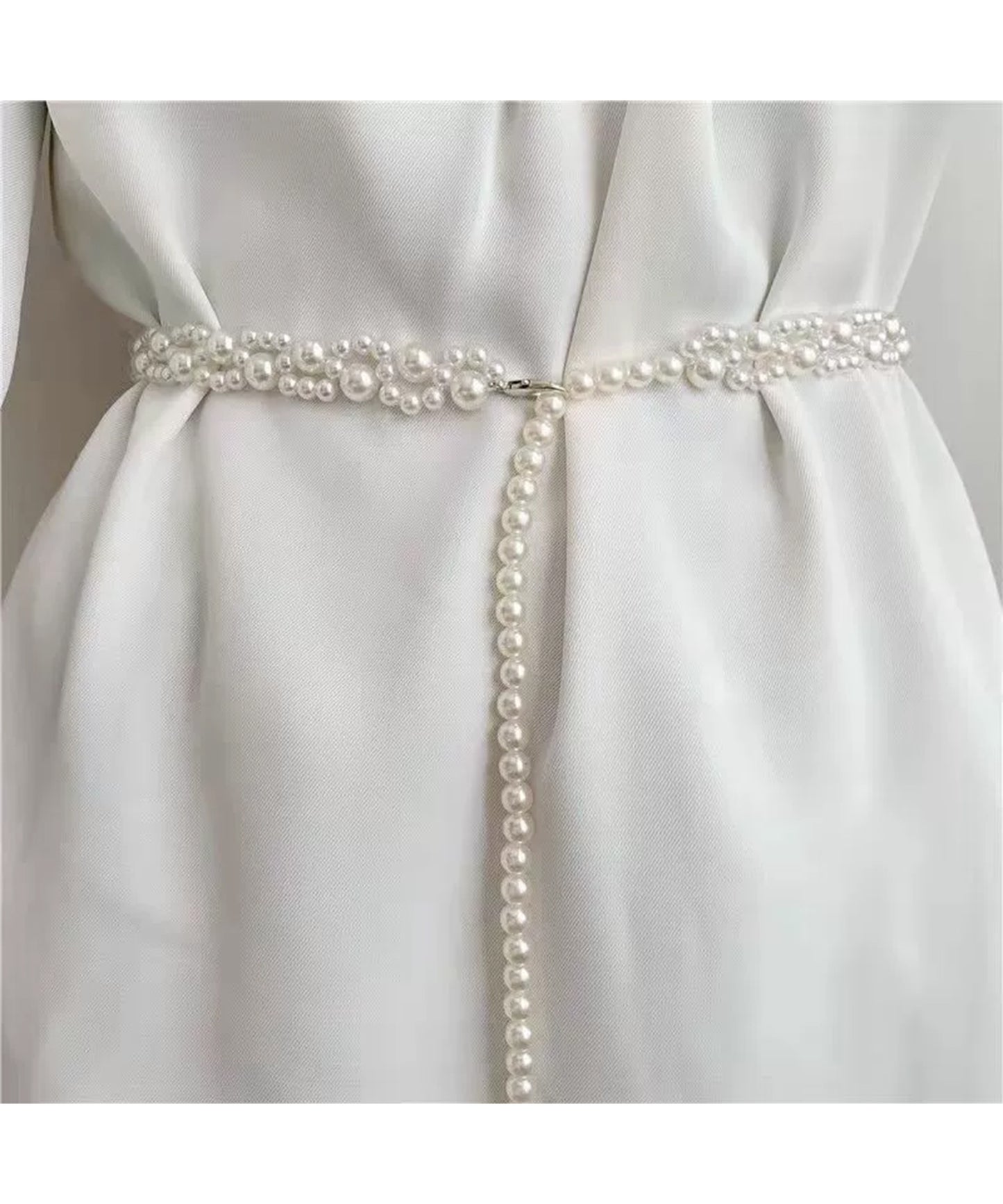 パール ロング パーティー スリム ベルト