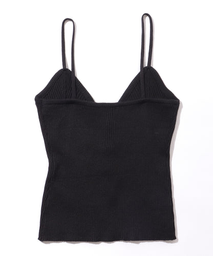 ビスチェ風 カップ付き コンパクトリブ キャミソール