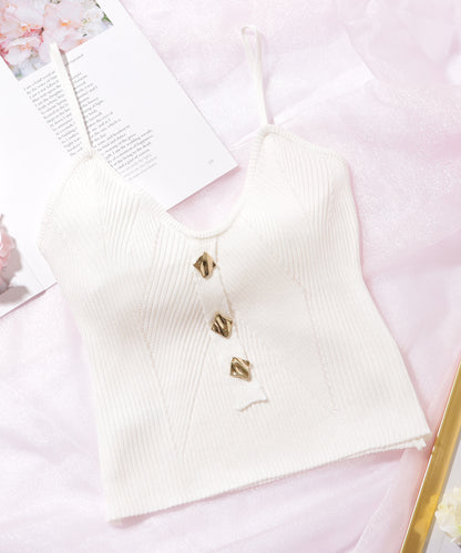 ビスチェ風 カップ付き コンパクトリブ キャミソール