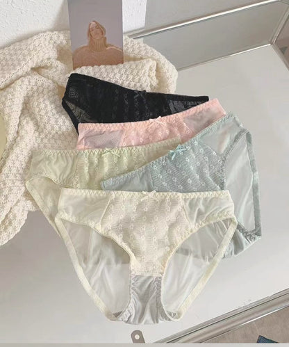 凹凸ミニレース1/2カップ2WAYブラ&ショーツセット