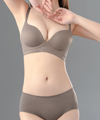 立体 メイク ノンワイヤー シームレス ブラジャー&ショーツ