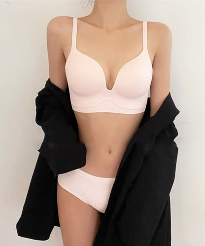 立体 メイク ノンワイヤー シームレス ブラジャー&ショーツ