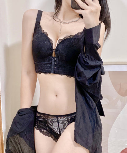 フロントホック エレガント レース 脇高 ブラジャー