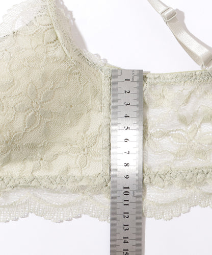 【2点セット】 フラワー 刺繍 フレンチ レース ノンワイヤー ブラ