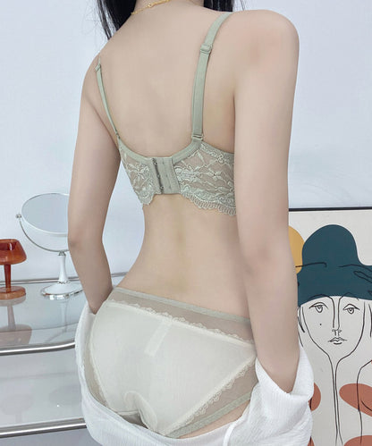 【2点セット】 フラワー 刺繍 フレンチ レース ノンワイヤー ブラ