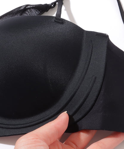 【2点セット】ウエーブライン チュール ワンショルダー ブラ&ショーツ