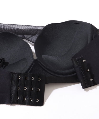 【2点セット】ウエーブライン チュール ワンショルダー ブラ&ショーツ