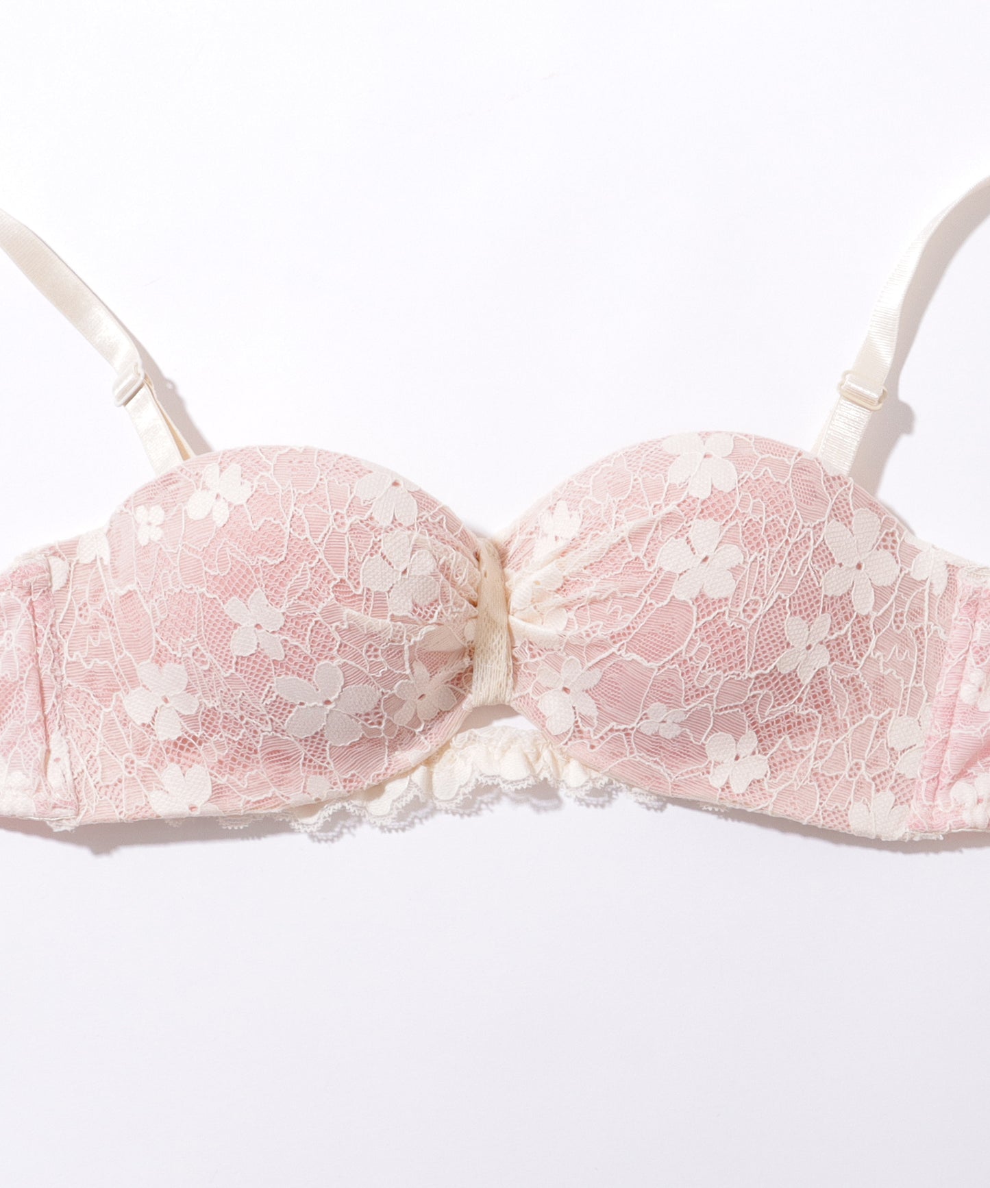 【2点セット】フラワー レース 1/2 ブラ&ショーツ