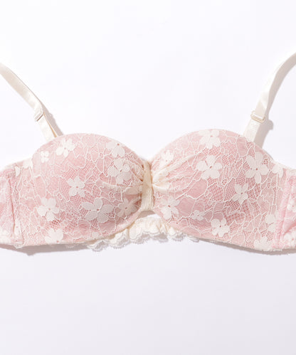 【2点セット】フラワー レース 1/2 ブラ&ショーツ