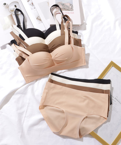 【2点セット】ソリッドカラー 2WAY 1/2 ブラ&ショーツ