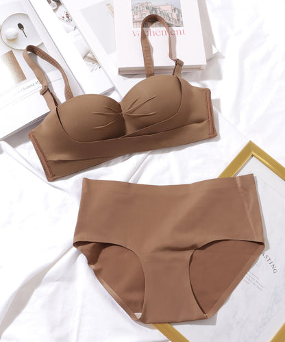 【2点セット】ソリッドカラー 2WAY 1/2 ブラ&ショーツ