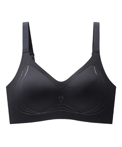 ソリッドカラー ノンワイヤー スムース 脇高 ブラ