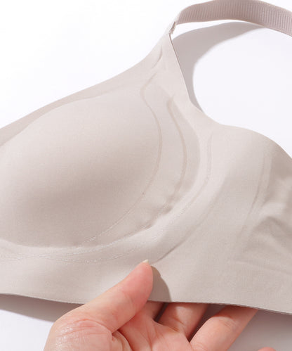 ソリッドカラー ノンワイヤー スムース 脇高 ブラ