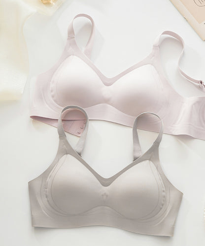 ソリッドカラー ノンワイヤー スムース 脇高 ブラ