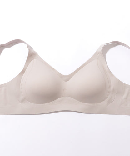 ソリッドカラー ノンワイヤー スムース 脇高 ブラ