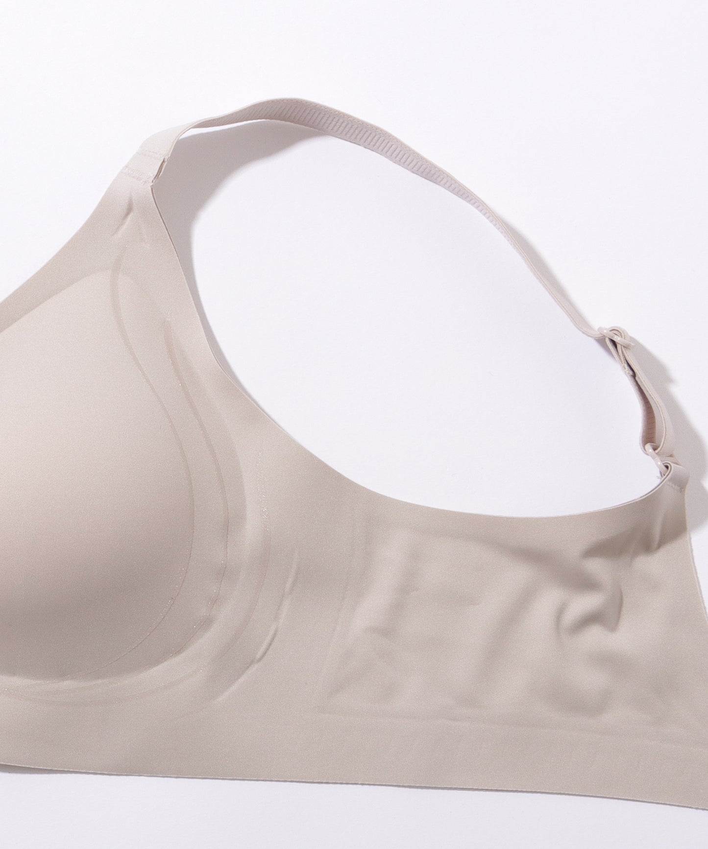 ソリッドカラー ノンワイヤー スムース 脇高 ブラ